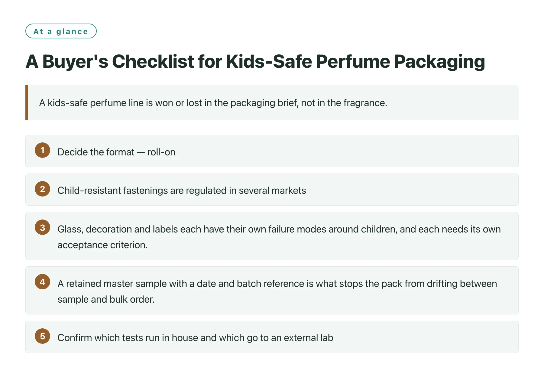 A Buyer's Checklist for Kids-Safe Perfume Packaging——全文要点速览